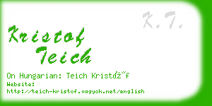 kristof teich business card